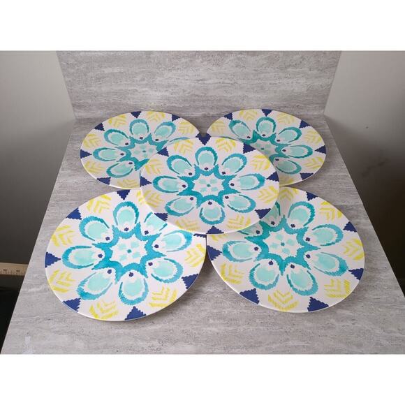 Target Other - Set Of 5 Melamine Plastic Plates, Summer Collection, Target Brand